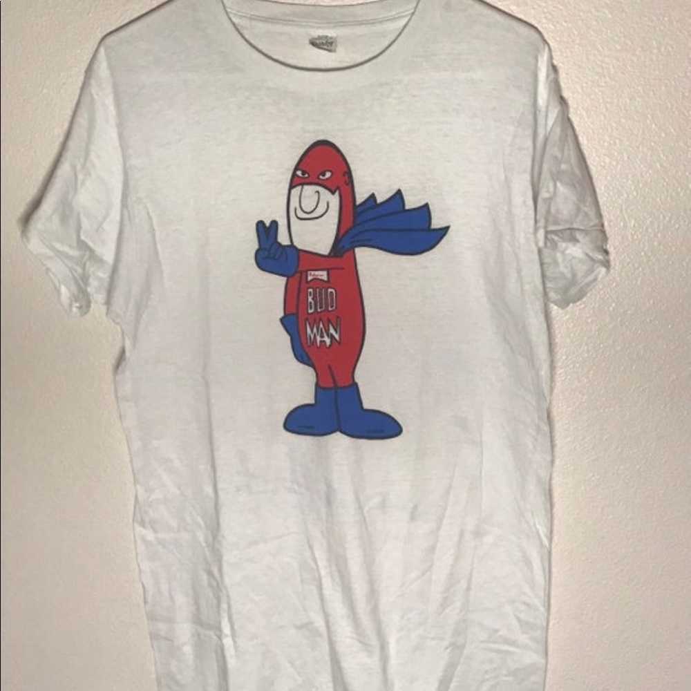 Rare Vintage 70's Budman Budwiser beer Derby Tag